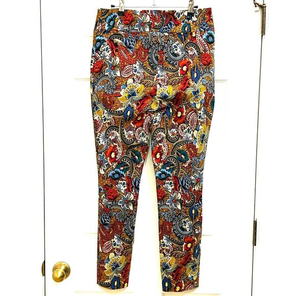 Jules & Leopold Women's Print Pants Size L Paisley Floral Made in Canada #M-1638 - Picture 2 of 7